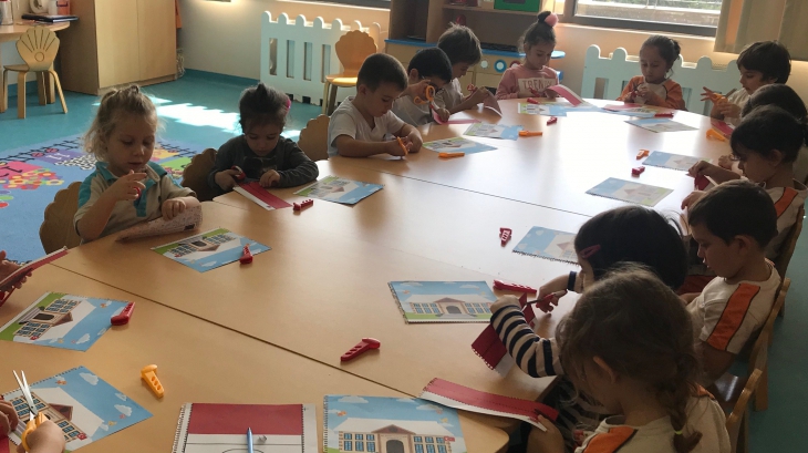 Çekmeköy Okyanus Koleji, Okul Öncesi Balıklar Grubu Sanat Etkinliğinde