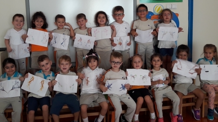 Güneşli Okyanus Koleji Okul Öncesi Yunuslar Grubu Sanat Etkinliğinde