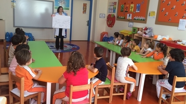 Güneşli Okyanus Koleji Okul Öncesi Yunuslar Grubu Hikaye Oluşturuyor
