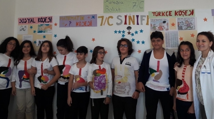 Ortaokul Kademesi 7. Sınıf Öğrencilerimiz 4. Sınıflara Sindirim Sistemini Anlattı