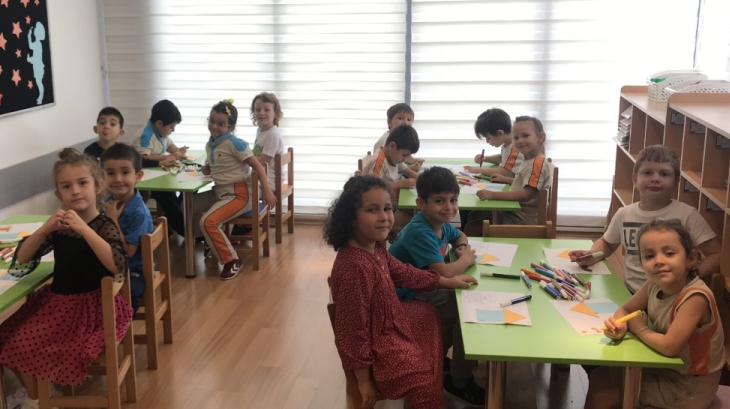 Okul Öncesi Yıldızlar Grubu Sanat Dersinde