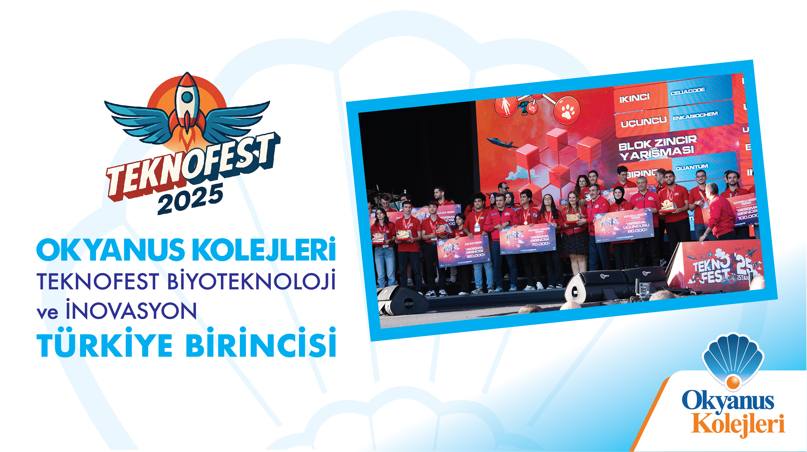 Okyanus Kolejleri Teknofest 2025 Biyoteknoloji ve İnovasyon Şampiyonu