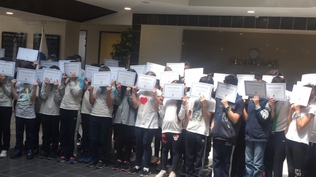 İncek Kampüsü Ortaokul Kademesi Öğrencileri Yetenek Katılım Sertifikalarını Aldı