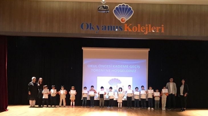 İncek Okyanus Okul Öncesi Kademesi A Grubu Öğrencileri Kademe Geçiş Töreni Yapmanın Gururunu Yaşadı .