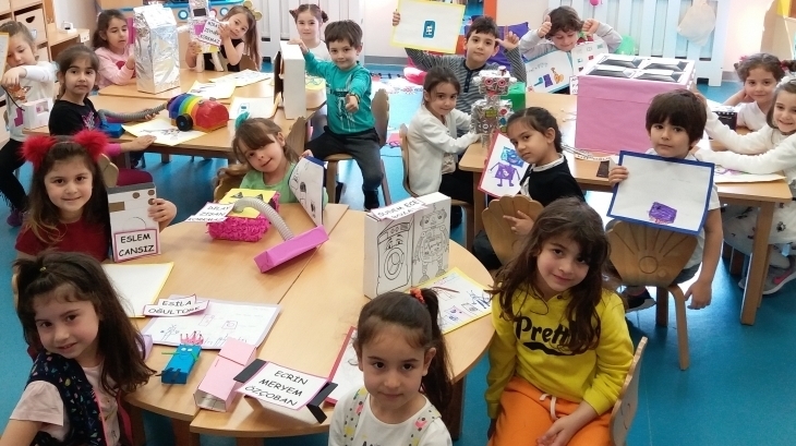 Mimarsinan Okyanus Koleji Okul Öncesi Yıldızlar Grubu “Geçmişten Günümüze Teknoloji” Konulu  Proje Dersinde