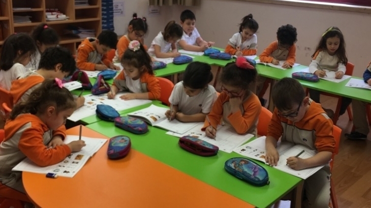 Okul Öncesi Bulutlar Grubu Okuma Yazmaya Hazırlık Dersinde