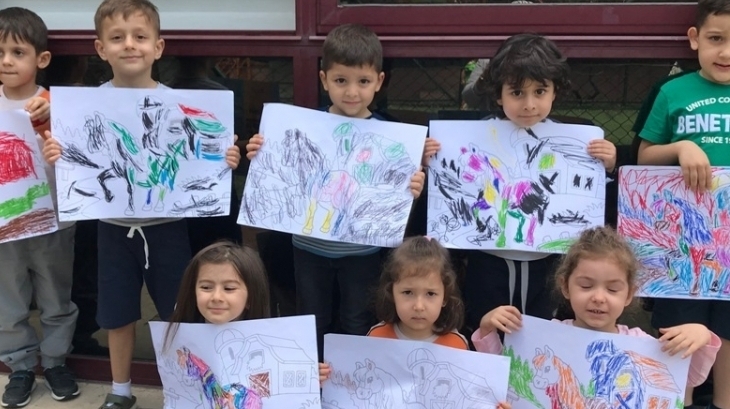 Okul Öncesi Deniz Yıldızları Sınıfı Öğrencileri Sanat Etkinliğinde