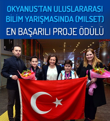 Okyanus Kolejlerine Uluslararası Bilim Yarışmasında 'En Başarılı Proje' Ödülü