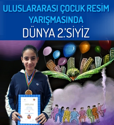 Uluslararası Resim Yarışmasında Dünya 2.'Siyiz!