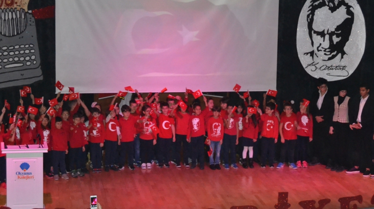 29 Ekim Cumhuriyet Bayramı Beylikdüzü Okyanus Koleji'nde Coşkuyla Kutlandı