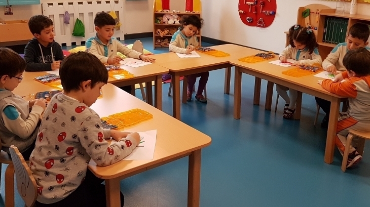 Incek Okyanus Koleji Gezegenler Sınıfı Sebze ve Meyvelerle Boy ölçümü yaptılar.