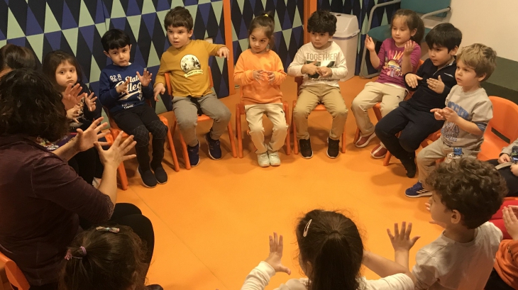 Ataşehir Okul Öncesi Deniz Yıldızı Grubu Drama Dersinde