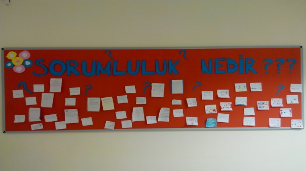 Bahçelievler Okyanus Koleji Öğrencilerinden 'Sorumluluk' Panosu