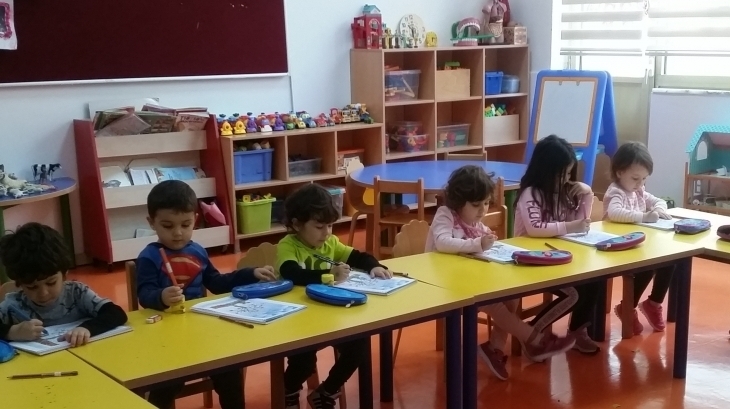 Bahçeşehir Çiçekler Grubu Okuma-Yazmaya Hazırlık Etkinliğinde