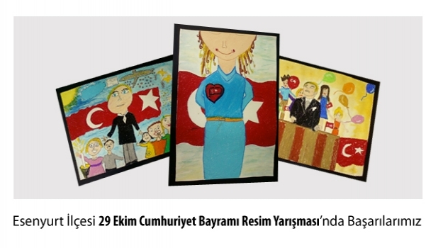 Bahçeşehir İlköğretim'in Resim Yarışması Başarıları