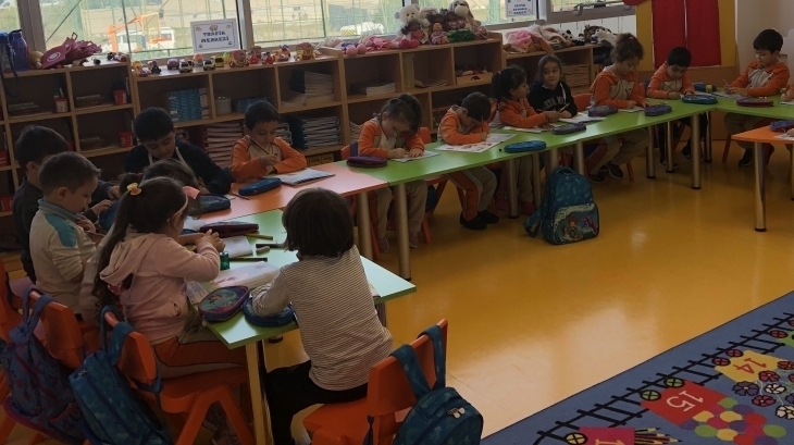 BEYKENT  OKUL ÖNCESİ GÖKKUŞAĞI  GRUBU OKUMA-YAZMA   ETKİNLİĞİNDE