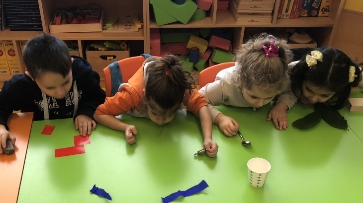 Beykent  Okul  Öncesi Gökkuşağı  Grubu Fen ve  Matematik Etkinliğinde