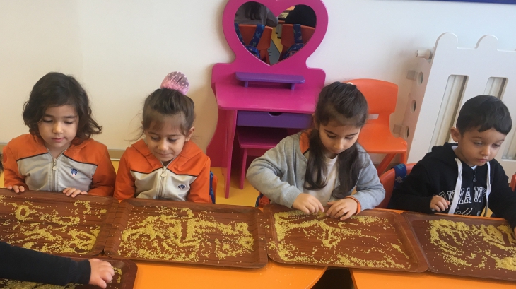 Beykent Okyanus Koleji Okul Öncesi Balıklar Sınıfı Matematik  Dersinde