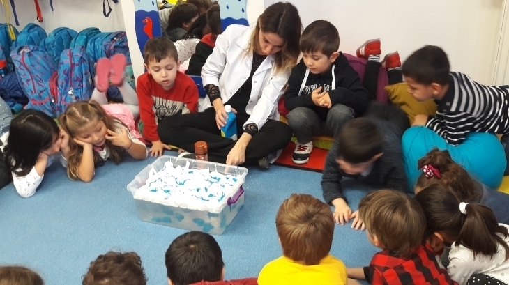 Beykent Okyanus Koleji Okul Öncesi Gökkuşağı Grubu Öğrencileri Fen ve Doğa Dersinde