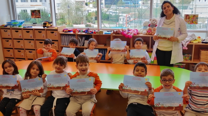 Beykent Okyanus Koleji Okul Öncesi  Güneş Grubu Toprak Projelerini  Tamamladı