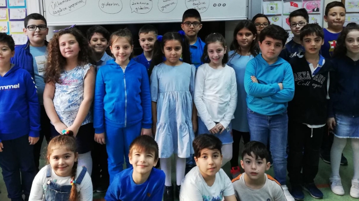 Beylikdüzü Okyanus İlkokulu 3'ler Mavilere Büründü