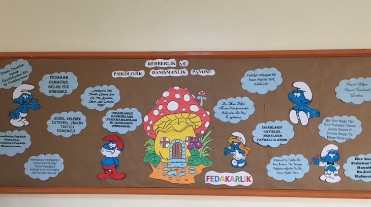 Beylikdüzü Okyanus Ortaokulu Kasım Ayı Rehberlik Panosu Yapıldı