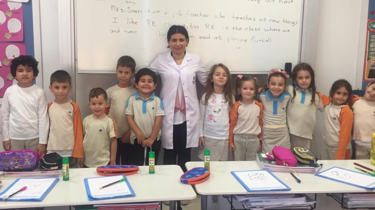 Çekmeköy Okyanus  Okul Öncesi Gökkuşağı  Grubu Öğrencileri İlkokula Hazırlık Dersinde