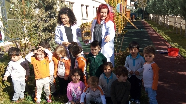 Okyanus Koleji İncek Kampüsü Okul Öncesi Çiçekler Sınıfı Eco School Eğitim Programı Kapsamında Okulumuzun Bahçesinde Kuşlara Atıklardan Yuva Yaptı