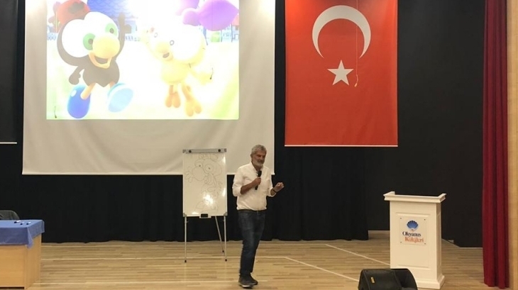 Dünyaca Ünlü Karikatürist ''Salih MEMECAN'' Ortaokul Kademesi Öğrencilerimizle Buluştu.