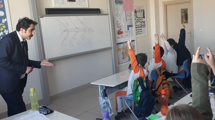 3/A Sınıfı Hayat Bilgisi Dersi Kapsamında "Balık Kılçığı Tekniği" Uyguladılar