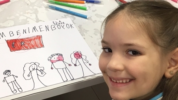 Eryaman Okyanus Koleji İlkokul Öğrencileri Resim Dersinde Ata’larına Duydukları Sevgiyi Resmetti