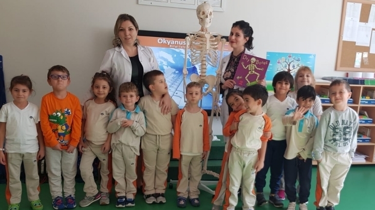 Eryaman Okyanus Koleji Okul Öncesi Kademesi Gökkuşağı Sınıfı İngilizce Dersinde İskelet Sistemini Tanıdı
