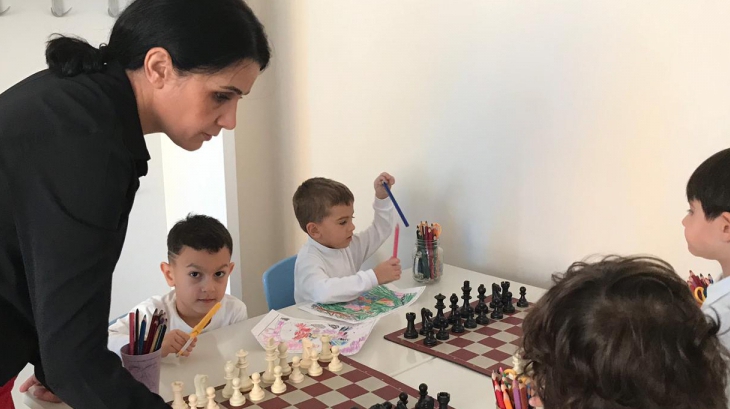 Eryaman Okyanus Koleji Okul Öncesi Kademesi Öğrencileri A ve B Grupları Satranç Öğreniyor 