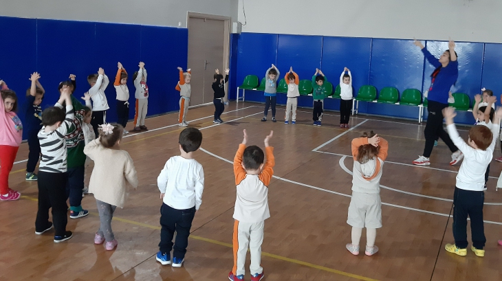 Eryaman Okyanus Koleji Okul Öncesi Kademesi  B ve C Grubu  Öğrencileri Beceri Koordinasyon Dersindeler