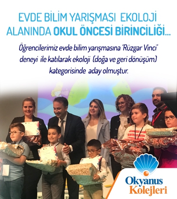 Evde Bilim Yarışması Ekoloji Alanında Okul Öncesi Birinciliği...