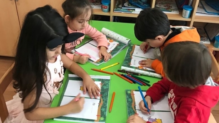 Fatih Okyanus Koleji Okul Öncesi İnciler Grubu İngilizce Dersinde