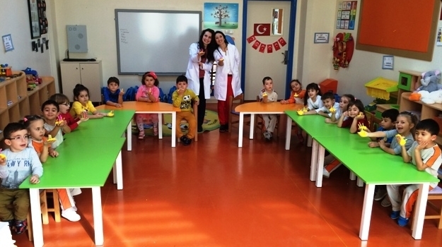 Güneşli  Okyanus Koleji Okul Öncesi Yunuslar Grubu  İngilizce Bılıngual Dersinde