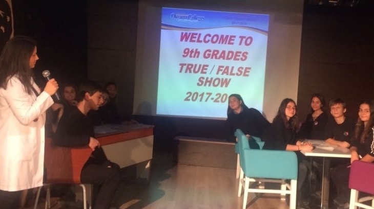 True/False Yarışmasında 9. Sınıf Öğrencileri, Genel Kültür ve İngilizce Bilgilerini Yarıştırdı