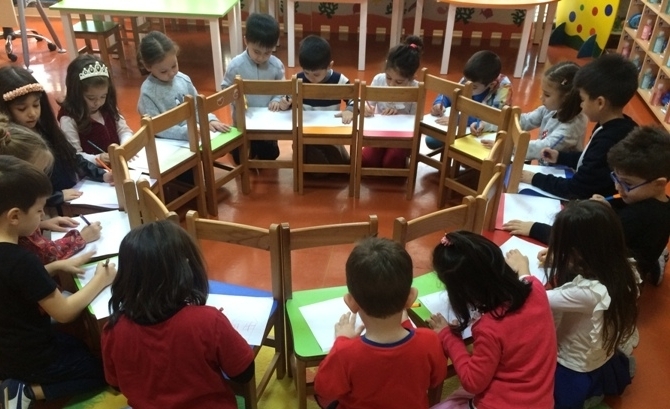 Güneşli Okyanus Koleji Okul Öncesi Gökkuşağı Grubu Oyun Etkinliğinde