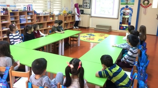 Güneşli Okyanus Koleji Okul Öncesi Balıklar Grubu Fastrackids Dersinde