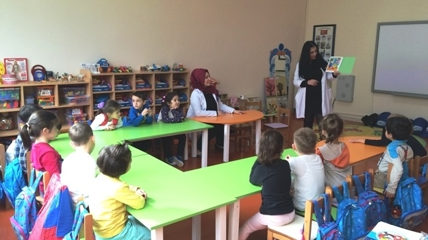 Güneşli Okyanus Koleji Okul Öncesi Gökkuşağı Grubu Bilingual Dersinde