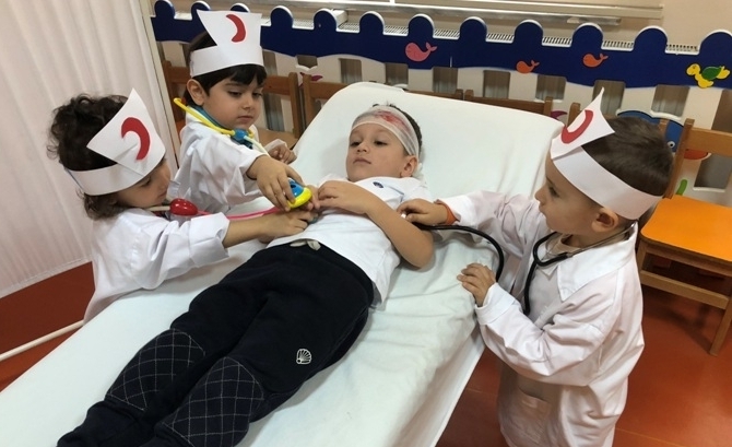 Güneşli Okyanus Koleji Okul Öncesi Rüzgarlar Grubu Kızılay Draması Yapıyor.