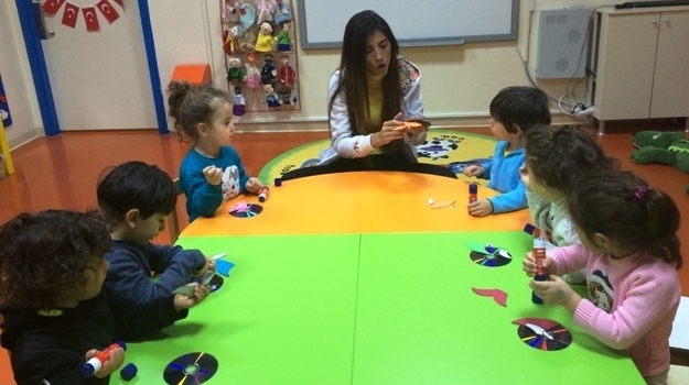 Güneşli Okyanus Koleji Okul Öncesi Rüzgarlar Grubu Sanat Etkinliği Dersinde