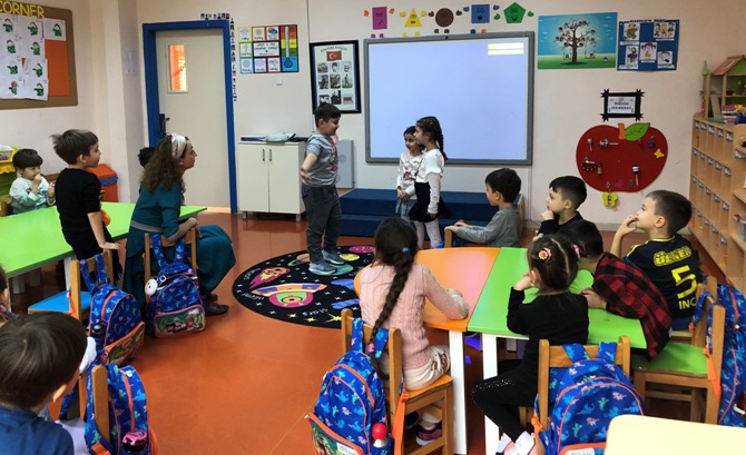 Güneşli Okyanus Koleji Okul Öncesi Yıldızlar Grubu Drama Dersinde