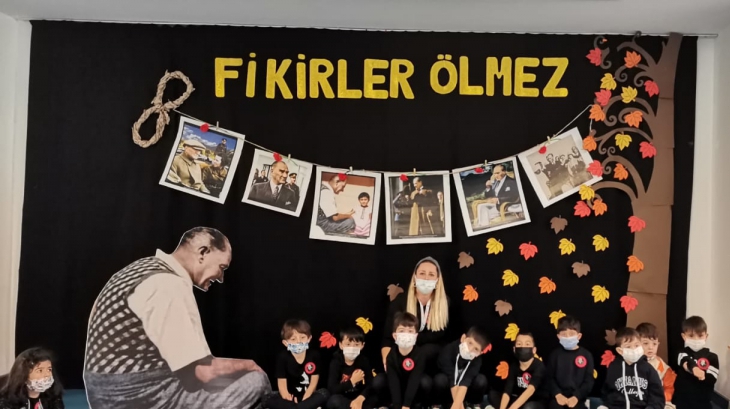 İncek Okyanus Anaokulu Öğrencileri 10 Kasım Atatürk'ü Anma Töreni'nde