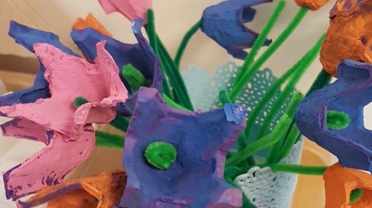 İncek Okyanus Koleji Okul Öncesi Gezegenler Sınıfı Sanat Faaliyeti Kapsamında Öğretmenlerine Çiçek Etkinliğini Yaptılar.