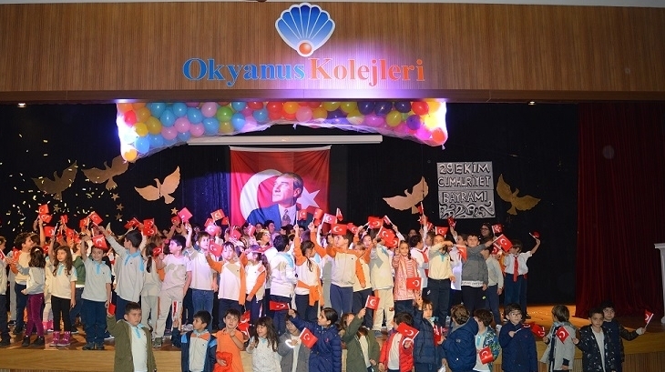 İncek Okyanus Kolejinde 29 Ekim Cumhuriyet Bayramı Coşkusu