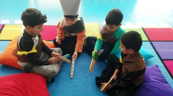 İncek Okyanus Okul Öncesi Yetenek Klübü Öğrencileri Drama Etkinliğinde