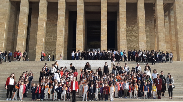 Keçiören Okyanus Koleji Okul Öncesi Kademesi A ve B Grubu öğrencileri Anıtkabir Gezisinde