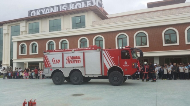 Kemerburgaz Okyanus Öğrencileri Planlı Yangın Tatbikatı Yaptı